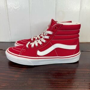 Vans Sk8-Hi Red Canvas High-Top Sneakers – Women’s 8 / Men’s 6.5